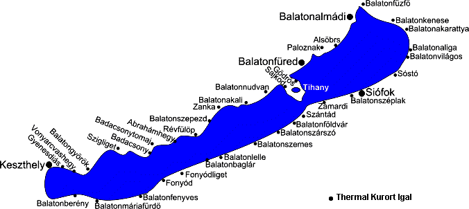 Landkarte Balaton